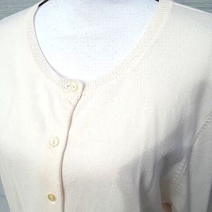 Karen Scott button front cardigan sweater s